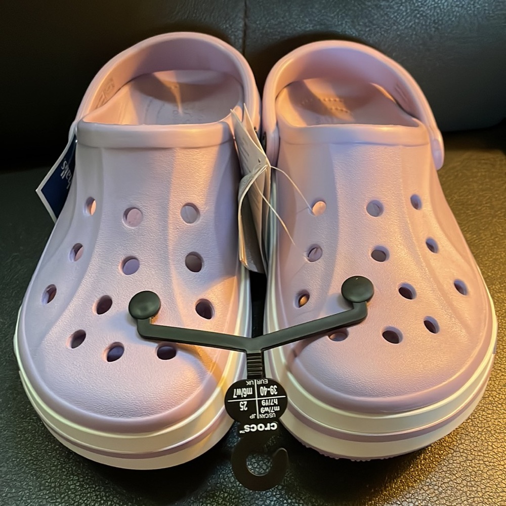 NWT Crocs Bayaband Clog Lavender & white size 7 Mens, 9 Womens BEAUTIFUL! - Picture 2 of 7